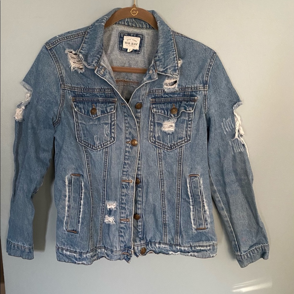 Distressed WAX JEAN jacket